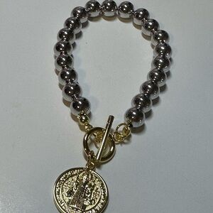 Two Tone St Benedict Bracelet